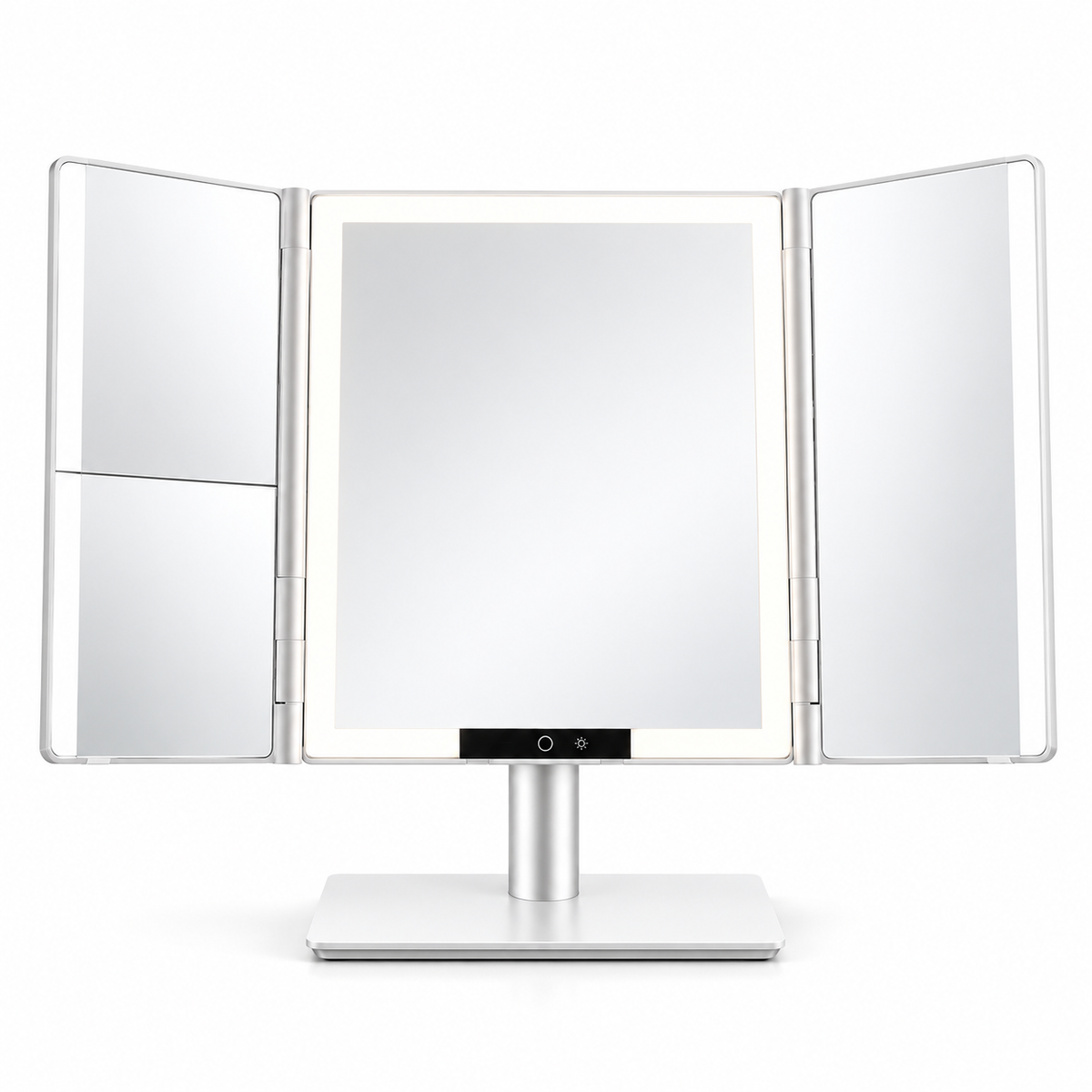 Specchio da trucco LED a tre ante con luce regolabile