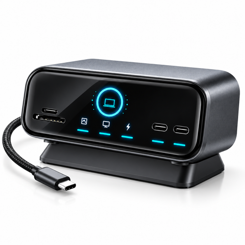 Docking station USB-C 10 in 1 con display smart