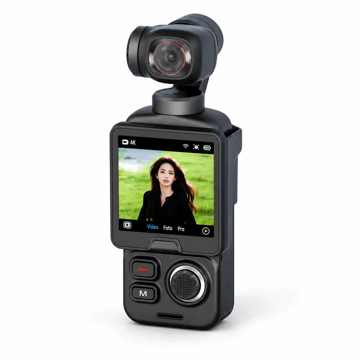 Fotocamera tascabile 4K con gimbal a 3 assi